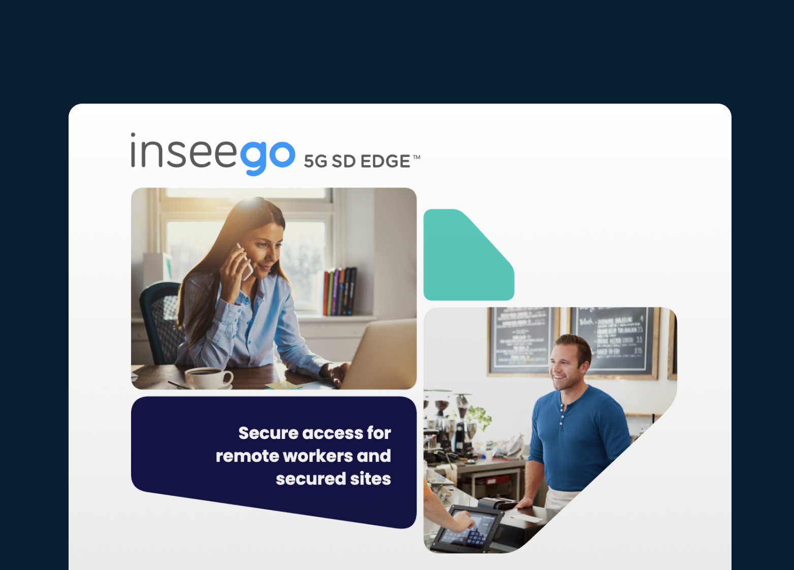 The cover of Inseego's whitepaper on how SD Edge connects remote workers.