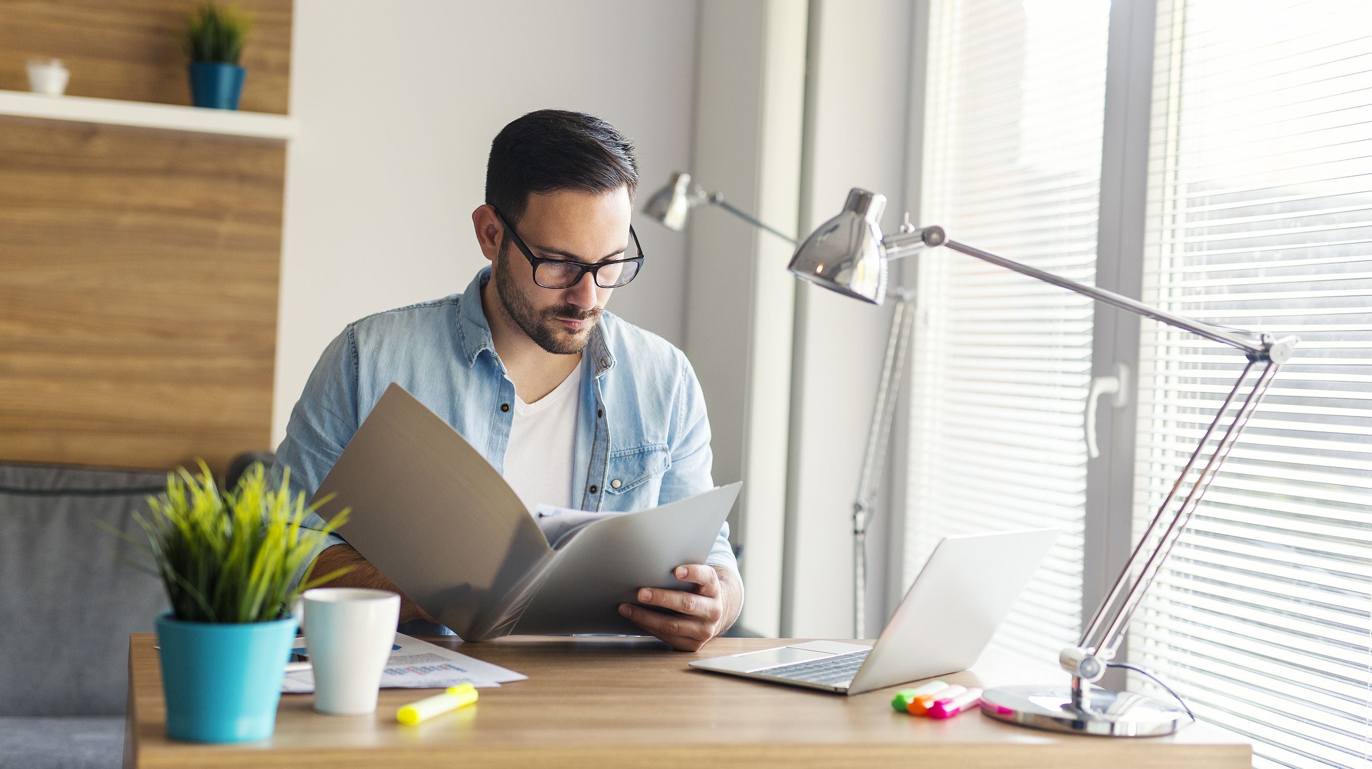 Employee doing remote work from home