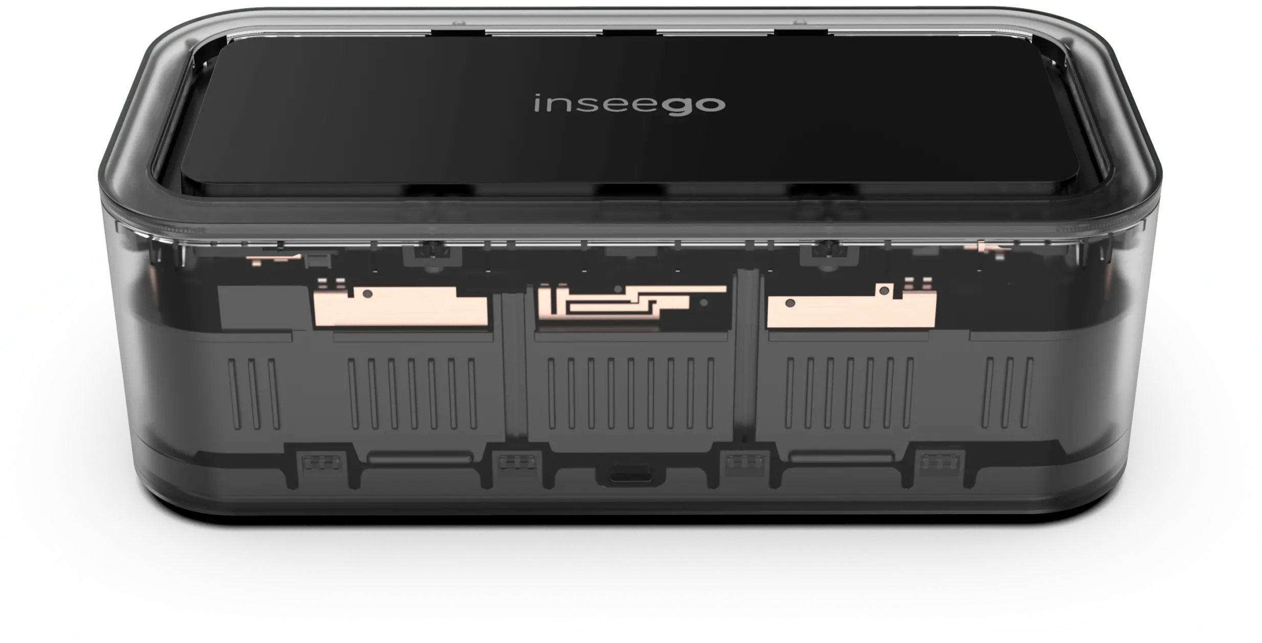 Closeup of an Inseego indoor router.