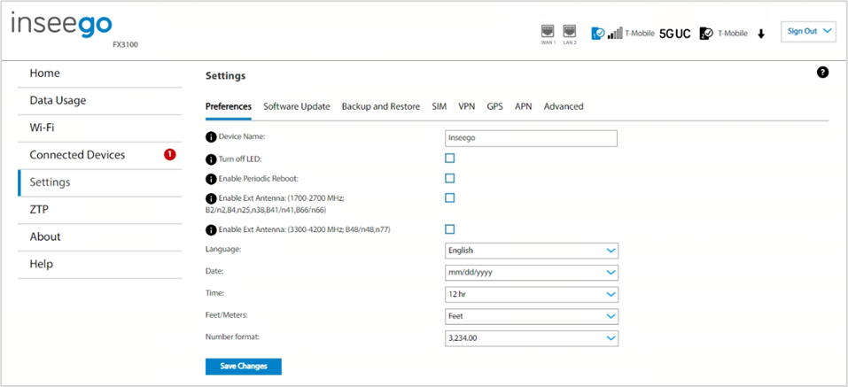 Inseego Wavemaker™ 5G Indoor Router FX3100 User Guide | Inseego